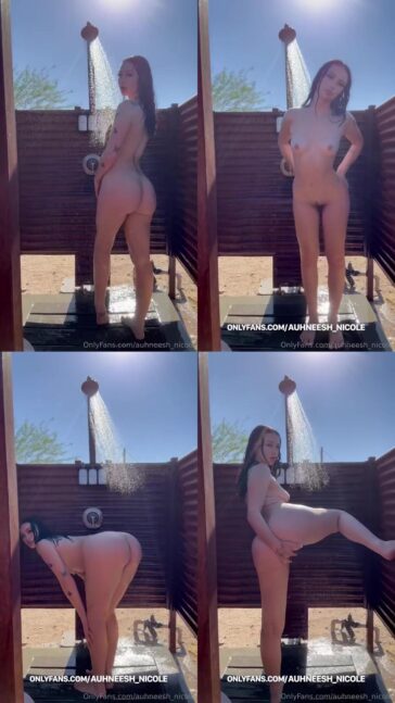 auhneesh nicole outdoor shower tease onlyfans video leaked qknrwm 364x647 1