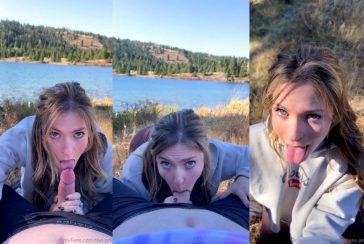 theprincessjess outdoor blowjob cum swallow video leaked 1024x686 1